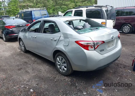 2016 Toyota Corolla Le из США, поврежденный, VIN 2T1BURHEXGC508851